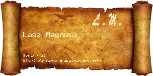 Lasz Magnusz névjegykártya